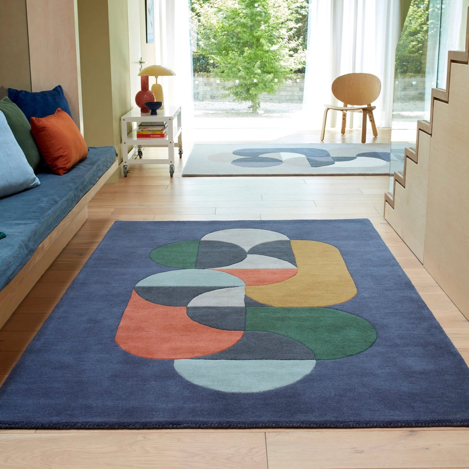 Matrix Statement Navy MAX91 Rug - Love-Rugs