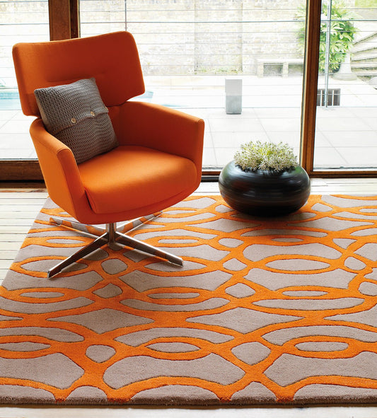 Matrix Wire Orange MAX37 Rug - Love-Rugs