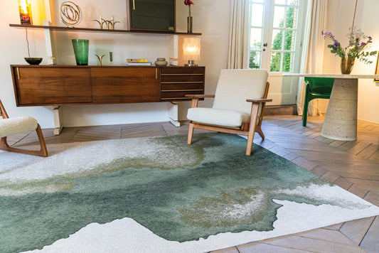 Meditation Lagoon 9331 Palm Green Rug - Love-Rugs alternate image