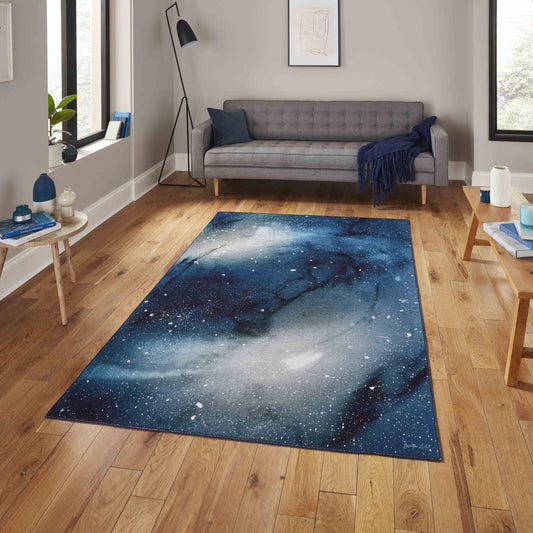 Michelle Collins Michelle Collins Printed Navy OS0078 Rug - Love-Rugs alternate image