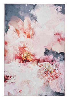 Michelle Collins Printed Rose Black FL0024 Rug