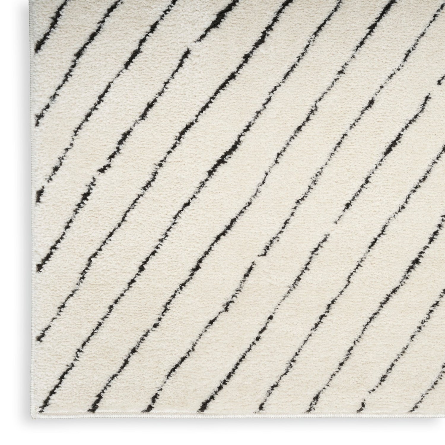 Ivory Black Pattern Rug Modern Comfort MNC01 Ivory Black Rug – Love-Rugs