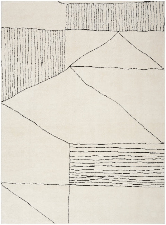 Modern Comfort MNC02 Ivory Black Rug - Love-Rugs alternate image