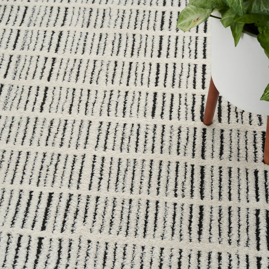 Modern Comfort MNC03 Ivory Black Rug - Love-Rugs alternate image