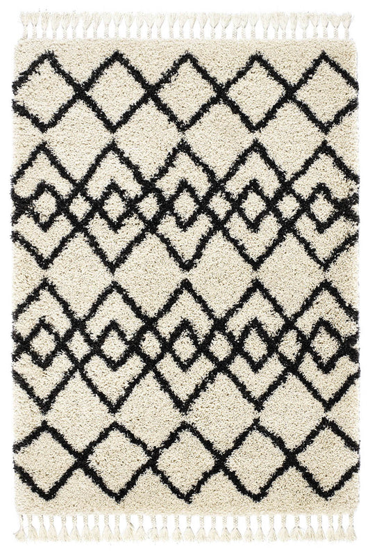Morocco Ivory / Charcoal Rug - Love-Rugs