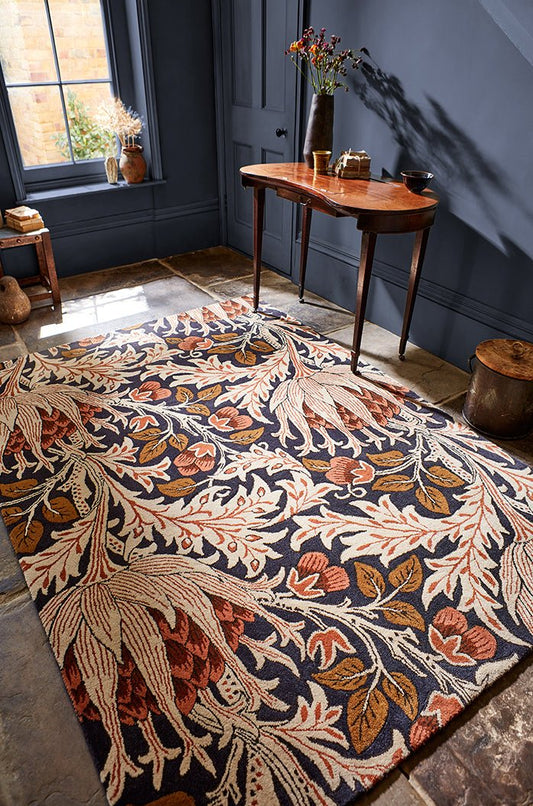 Morris & Co Artichoke Amber Charcoal 127103 Rug - Love-Rugs alternate image