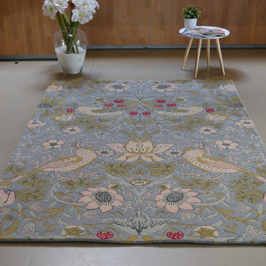 Morris & Co Strawberry Thief 027718 Slate Rug - Love-Rugs alternate image