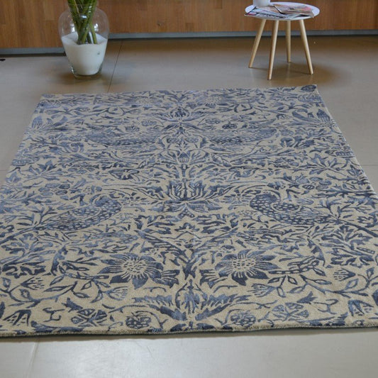 Morris & Co Strawberry Thief 028105 Ink Rug - Love-Rugs alternate image