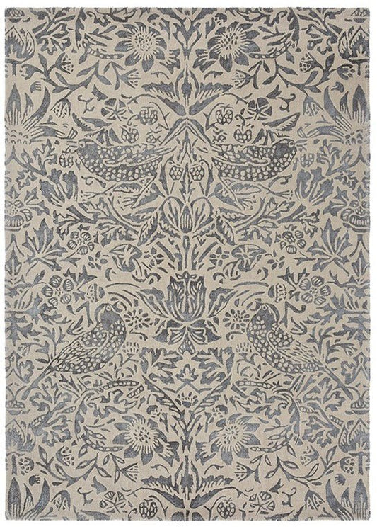 Morris & Co Strawberry Thief 028105 Ink Rug - Love-Rugs