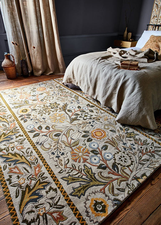 Morris & Co Wilhelmina Linen Mustard 127401 Rug - Love-Rugs alternate image
