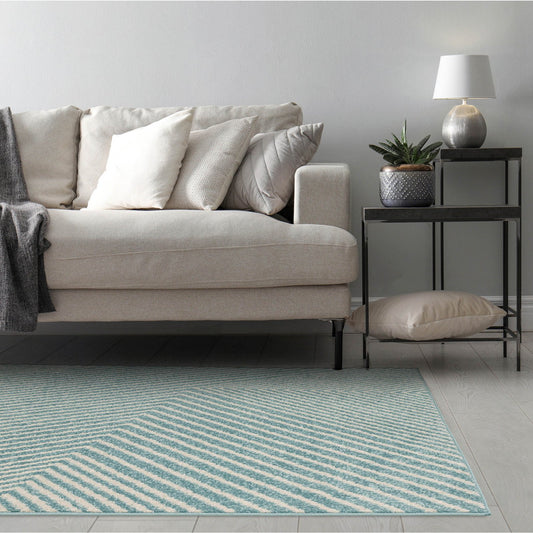 Muse Blue Cross Rug MU19 - Love-Rugs alternate image