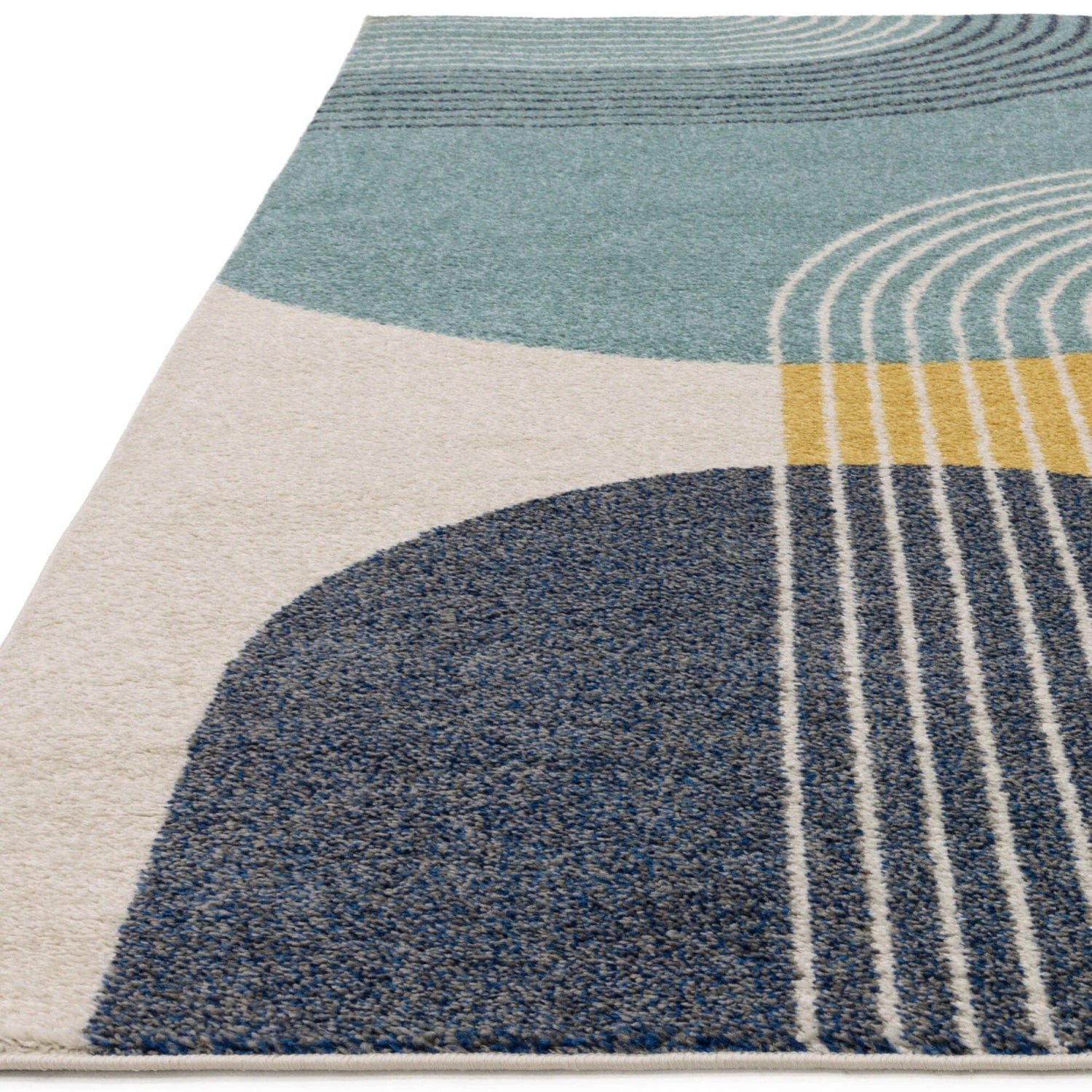 Muse Blue Retro Rug MU15 – Love-Rugs