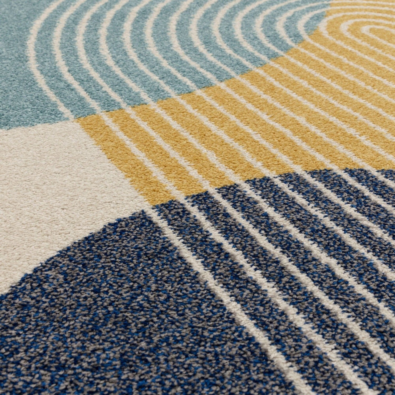 Muse Blue Retro Rug MU15 – Love-Rugs