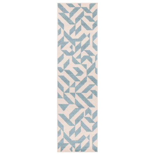 Muse Blue Shapes MU03 Runner Rug - Love-Rugs