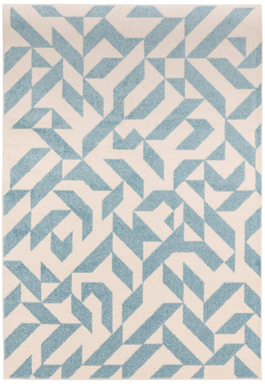 Muse Blue Shapes Rug MU03 - Love-Rugs