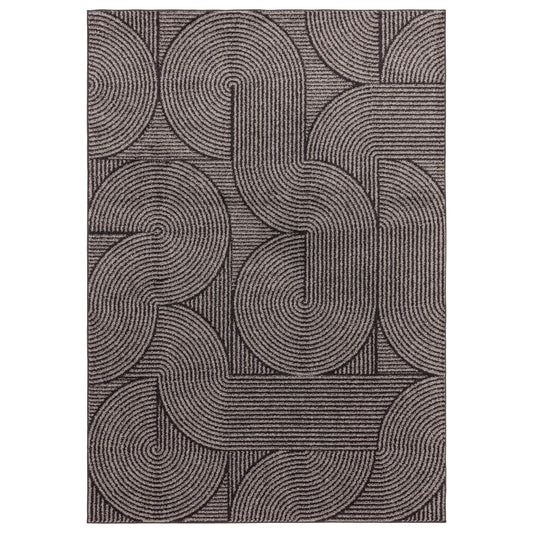 Muse Charcoal Swirl Rug MU01 - Love-Rugs