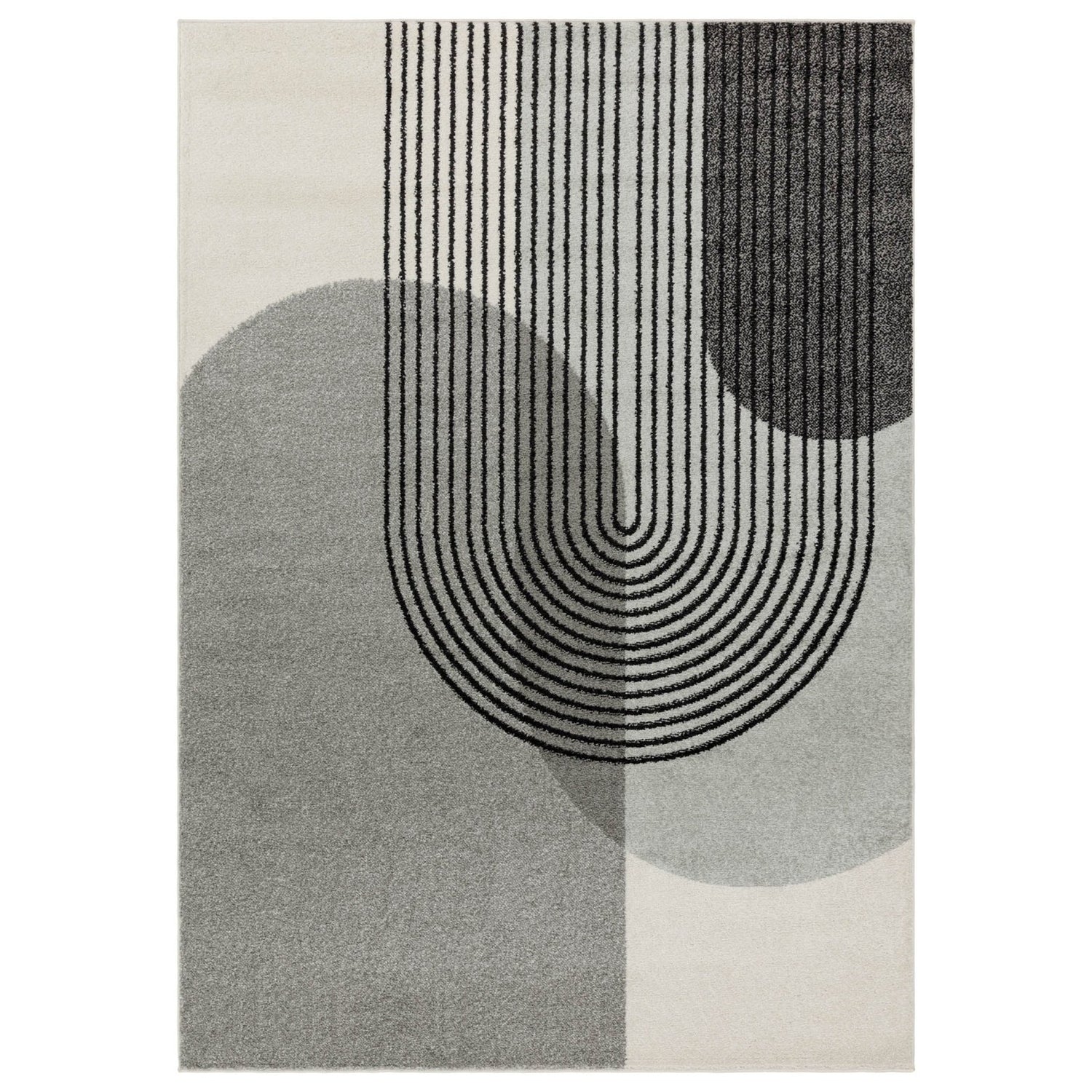 Muse Grey Retro Rug MU14 - Love-Rugs