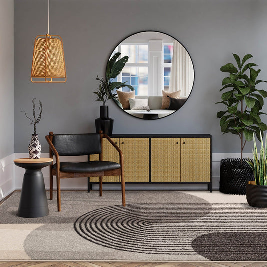 Muse Grey Retro Rug MU14 - Love-Rugs alternate image