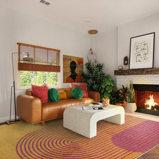 Muse MU13 Orange Retro Rug - Love-Rugs alternate image