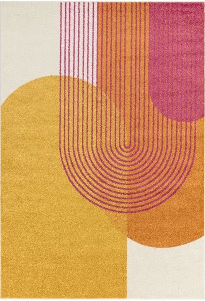 Muse MU13 Orange Retro Rug - Love-Rugs