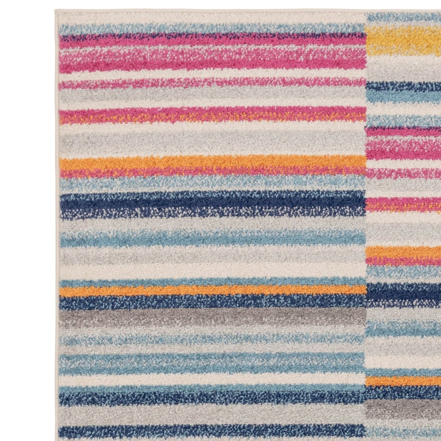Muse Multi-Coloured Stripe Rug MU06 Runner – Love-Rugs