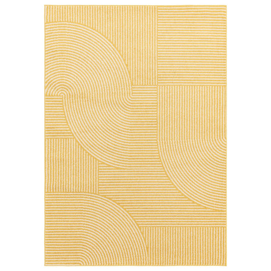 Muse Yellow Geometric Rug MU18 - Love-Rugs