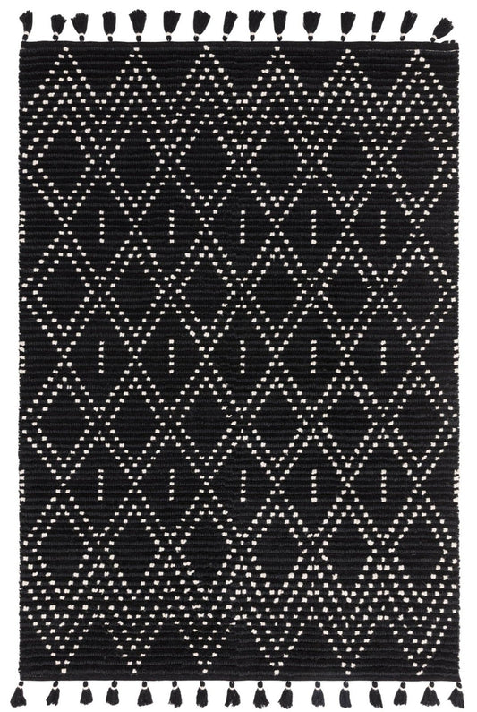Nepal Black/Cream Diamond Rug - Love-Rugs
