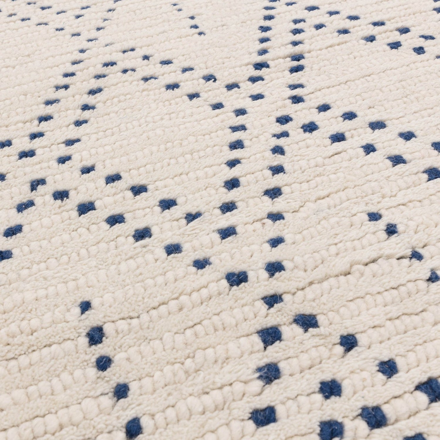 Diamond Rug Blue Nepal Cream/Blue Diamond Rug – Love-Rugs