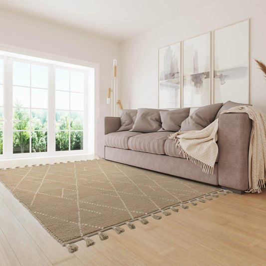 Nepal Sand/Cream Linear Rug - Love-Rugs alternate image