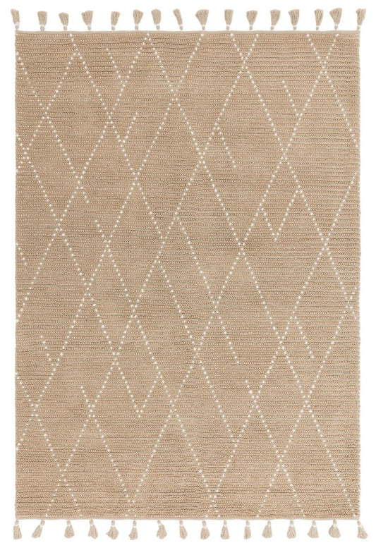 Nepal Sand/Cream Linear Rug - Love-Rugs