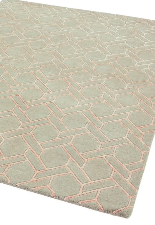 Nexus FL04 Fine Lines Silver Pink Rug - Love-Rugs alternate image