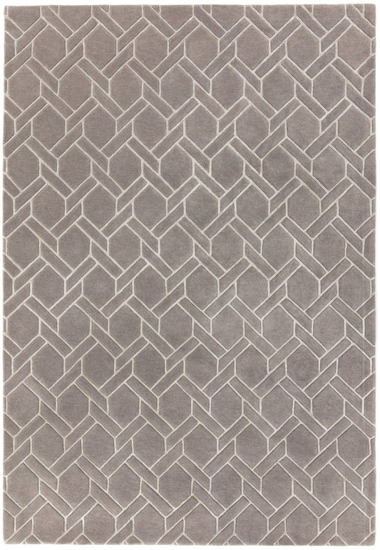 Nexus FL06 Fine Lines Grey Silver Rug - Love-Rugs