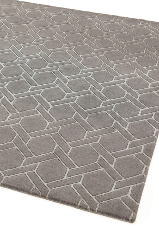 Nexus FL06 Fine Lines Grey Silver Rug - Love-Rugs alternate image