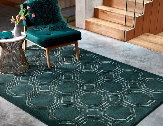 Nexus OC02 Octagon Petrol Rug - Love-Rugs alternate image