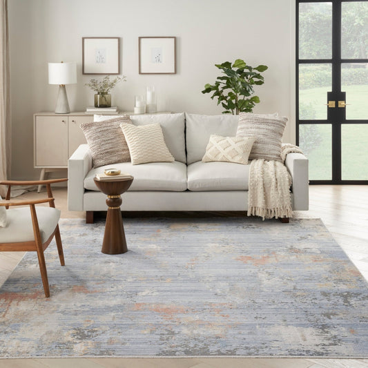 Nourison Abstract Hues ABH01 Grey/Blue Rug - Love-Rugs alternate image