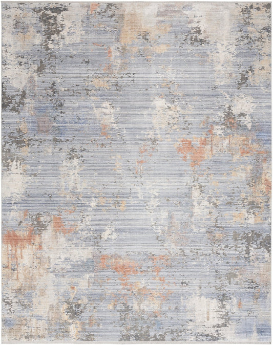 Nourison Abstract Hues ABH01 Grey/Blue Rug - Love-Rugs