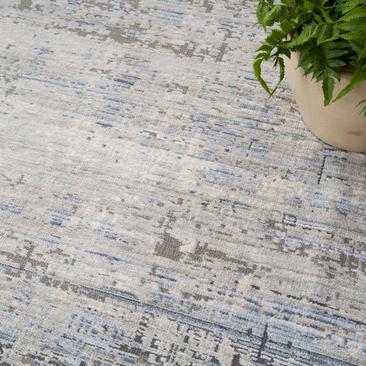 Nourison Abstract Hues ABH02 Blue/Grey Rug - Love-Rugs