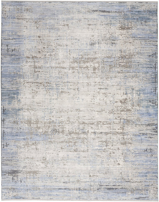 Nourison Abstract Hues ABH02 Blue/Grey Rug - Love-Rugs