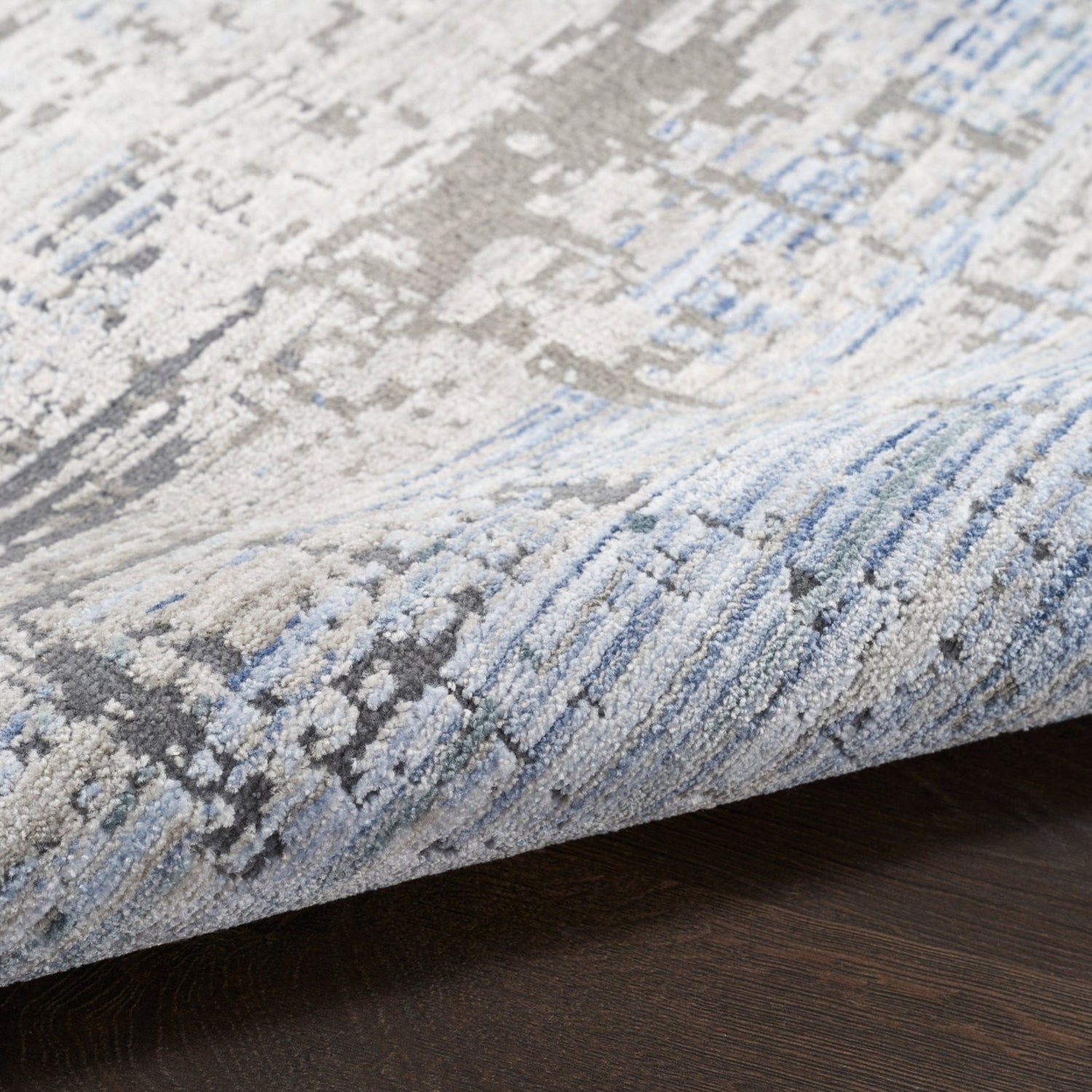 Nourison Abstract Hues ABH02 Blue/Grey Rug - Love-Rugs