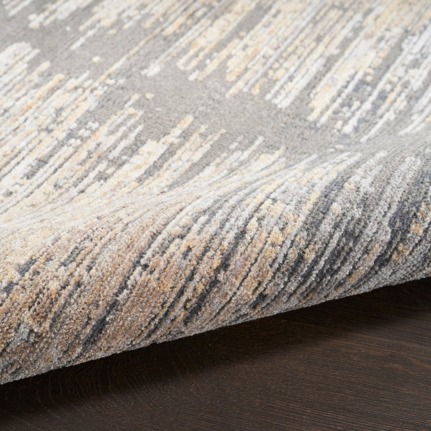 Nourison Abstract Hues ABH03 Grey/Gold Rug - Love-Rugs