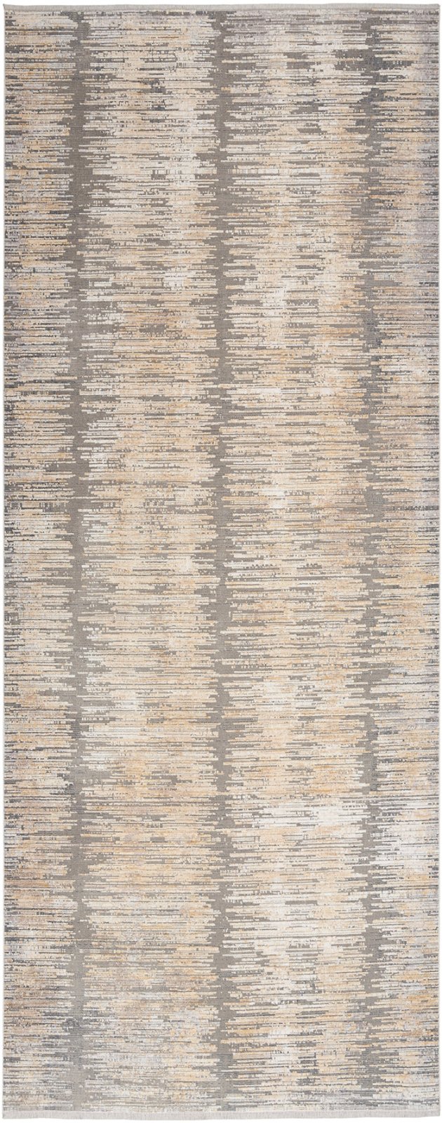 Nourison Abstract Hues ABH03 Grey/Gold Runner Rug - Love-Rugs
