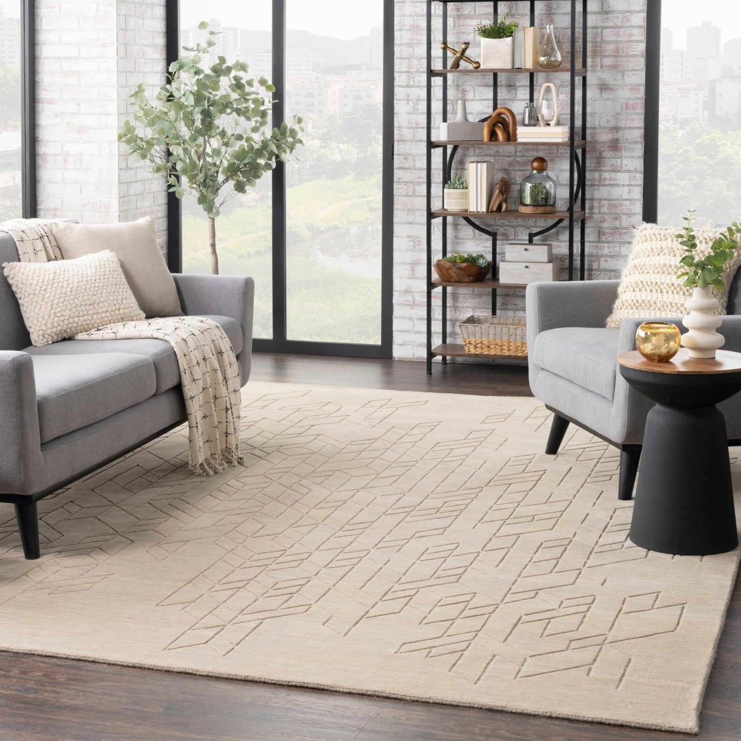 Nourison Alessia ALE01 Beige Rug - Love-Rugs