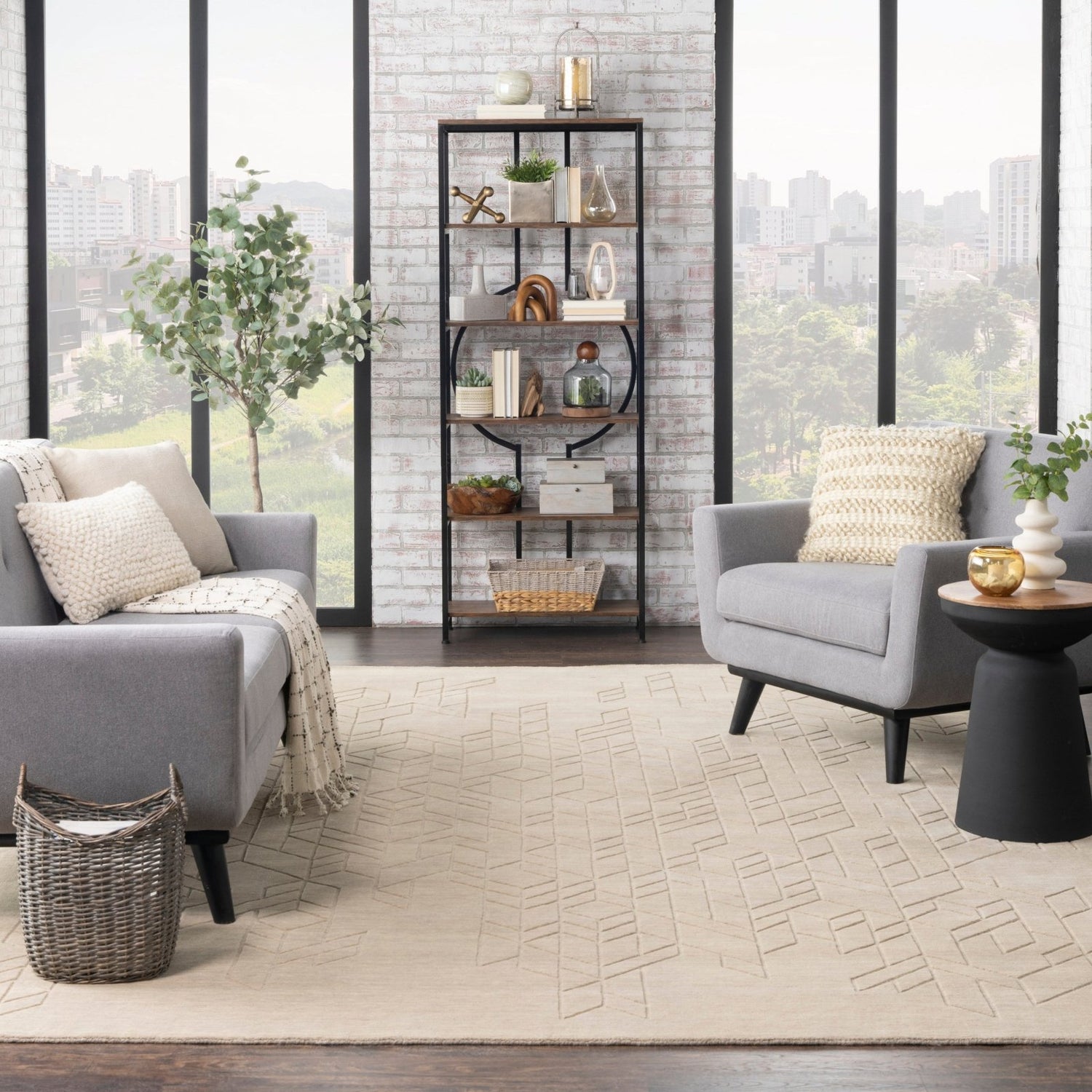 Nourison Alessia ALE01 Beige Rug - Love-Rugs
