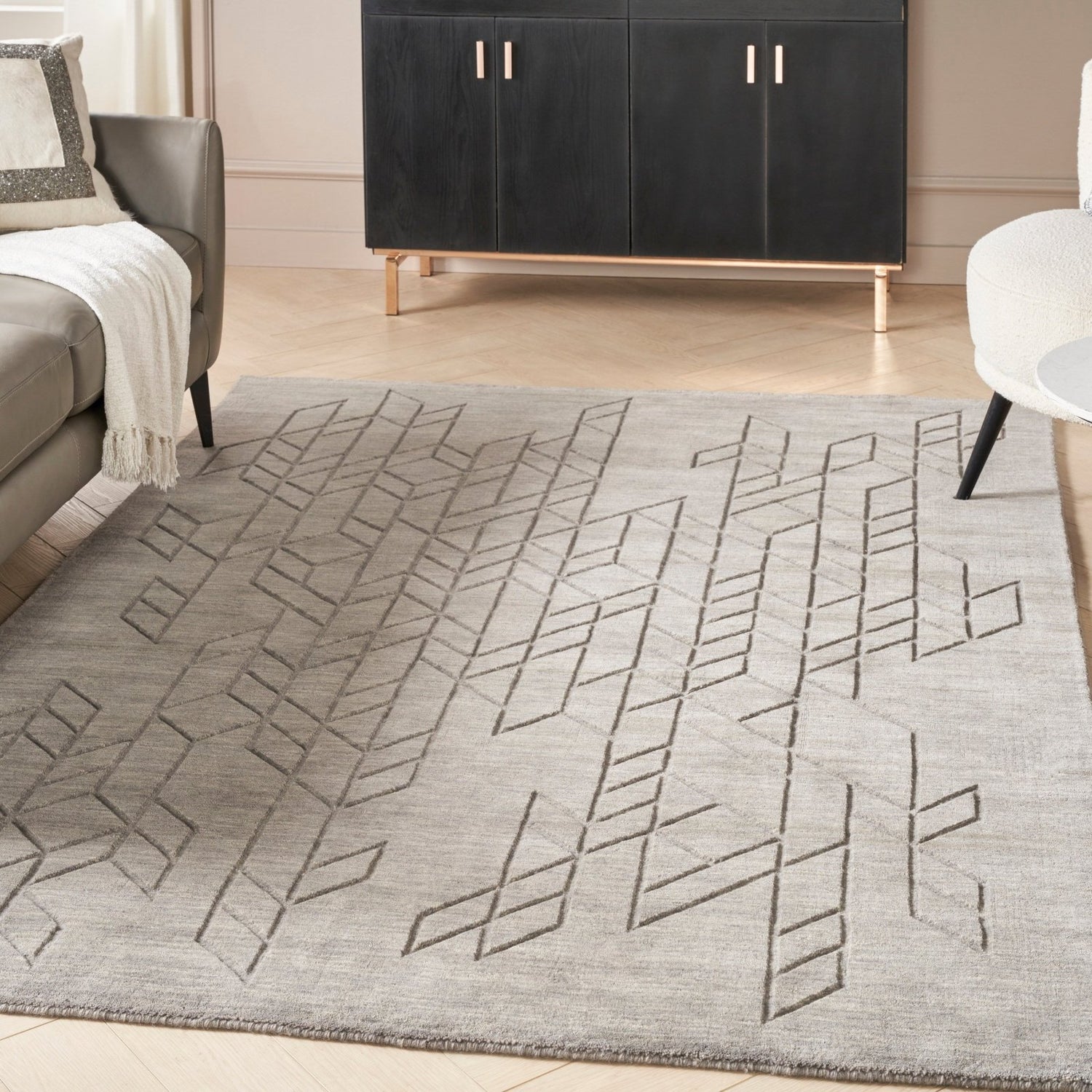 Nourison Alessia ALE01 Grey Rug - Love-Rugs