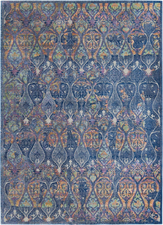 Nourison Ankara ANR08 Navy Multi Rug - Love-Rugs