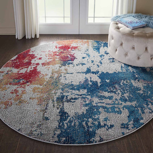 Nourison Ankara ANR10 Multicolour Round Rug - Love-Rugs alternate image