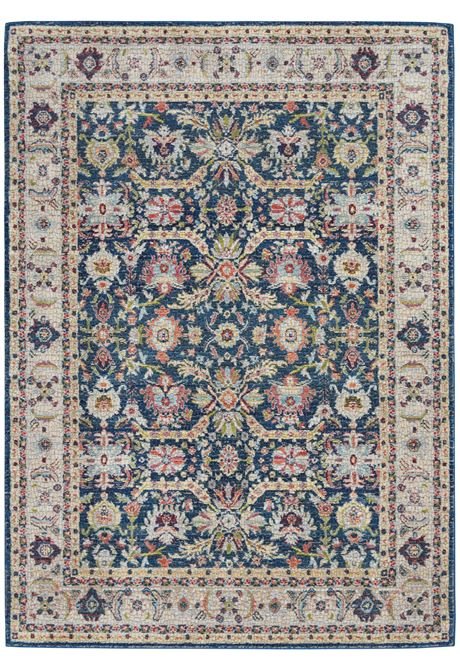 Nourison Ankara ANR13 Navy Multicolour Rug - Love-Rugs