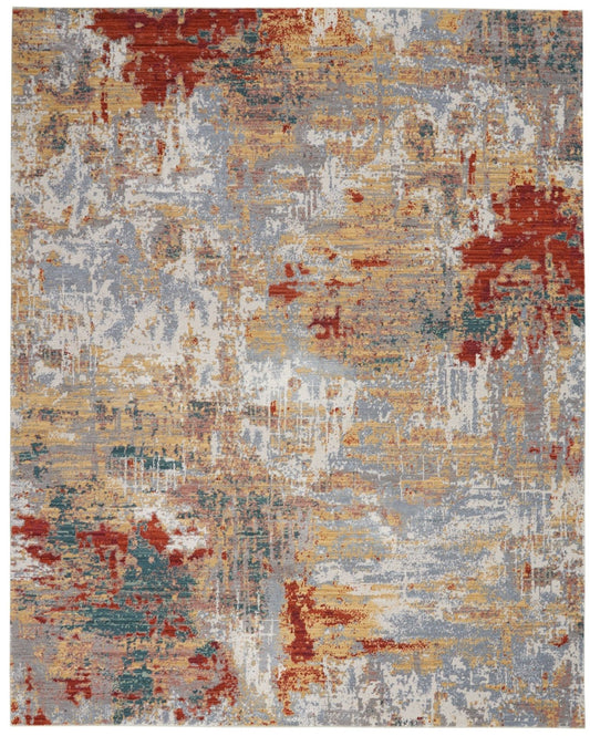 Nourison Artworks ATW03 SILVER/GREY/YELLOW Rug - Love-Rugs