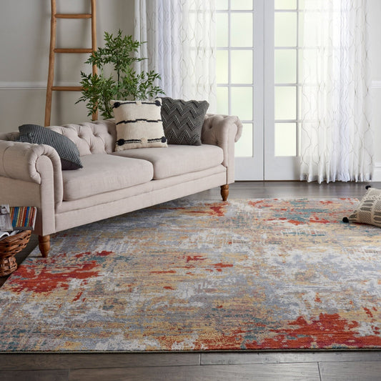 Nourison Artworks ATW03 SILVER/GREY/YELLOW Rug - Love-Rugs alternate image