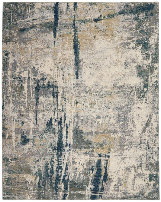 Nourison Artworks ATW05 IVORY/NAVY Rug - Love-Rugs